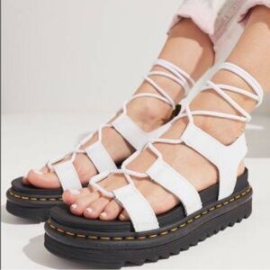 Dr martens nartilla White Strappy Platform Sandals